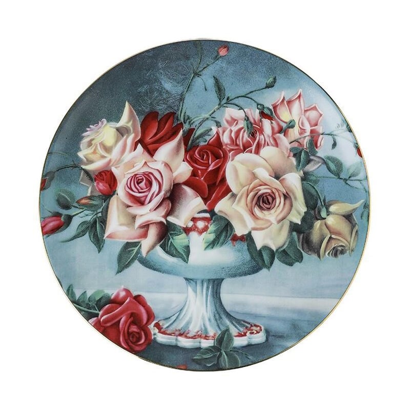 Eplze YBK Tech Euro Style Bone China Cup& Saucer Set, Ceramic Tea Coffee Cup for Home Kitchen Wedding (Vintage Rose Pattern) - Image 5
